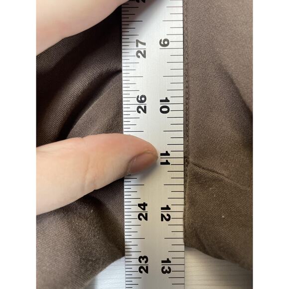 Old Navy Pixie Pants Womens 12 Brown High Rise Split Hem Stretch Work Casual - Picture 5 of 13